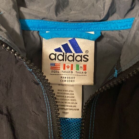 ‎Y2K Adidas running Light Windbreaker Jacker Large - Picture 3 of 6